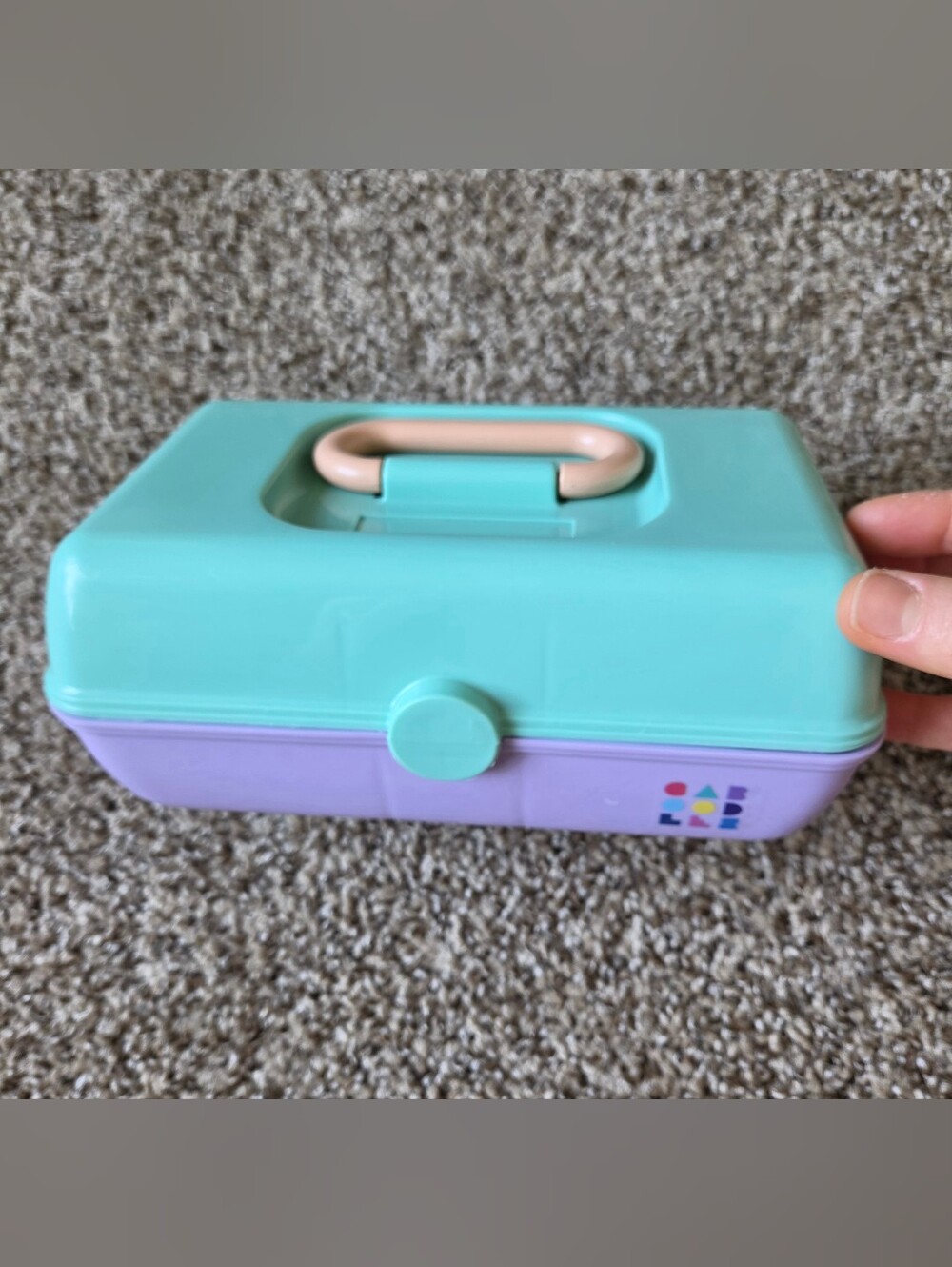 Vintage Pastel Caboodle Cosmetic Case